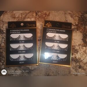 Glam Fashion Eyelashes Set - Black New